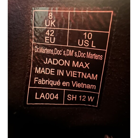 DR. MARTENS Jadon Max Black Buttero Leather Platform Ankle Boots Women's 10 - Picture 9 of 14